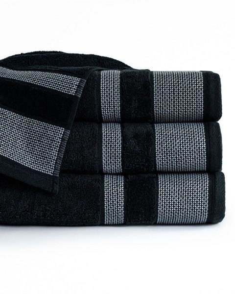 Ręcznik 50x90 Carlo czarny frotte bawełniany 550g/m2 Detexpol Ręcznik 50x90 Carlo czarny frotte bawełniany 550g/m2 Detexpol