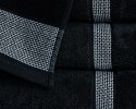 Ręcznik 50x90 Carlo czarny frotte bawełniany 550g/m2 Detexpol