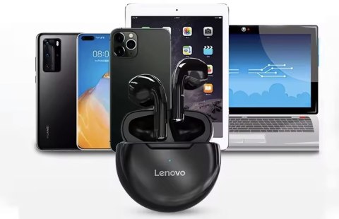 Słuchawki bezprzewodowe douszne Lenovo HT38 Czarne Słuchawki bezprzewodowe douszne Lenovo HT38 Czarne