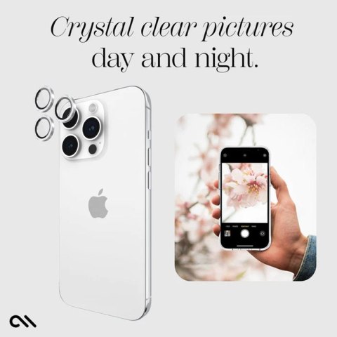 Case-Mate Aluminum Ring Lens Protector - Szkło ochronne na obiektyw aparatu iPhone 15 Pro / iPhone 15 Pro Max (Twinkle) Case-Mate Aluminum Ring Lens Protector - Szkło ochronne na obiektyw aparatu iPhone 15 Pro / iPhone 15 Pro Max (Twinkle)