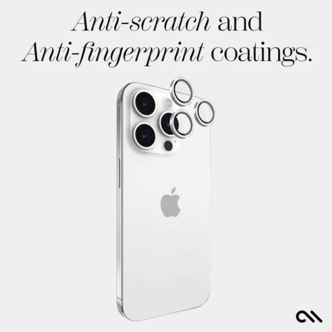 Case-Mate Aluminum Ring Lens Protector - Szkło ochronne na obiektyw aparatu iPhone 15 Pro / iPhone 15 Pro Max (Twinkle) Case-Mate Aluminum Ring Lens Protector - Szkło ochronne na obiektyw aparatu iPhone 15 Pro / iPhone 15 Pro Max (Twinkle)