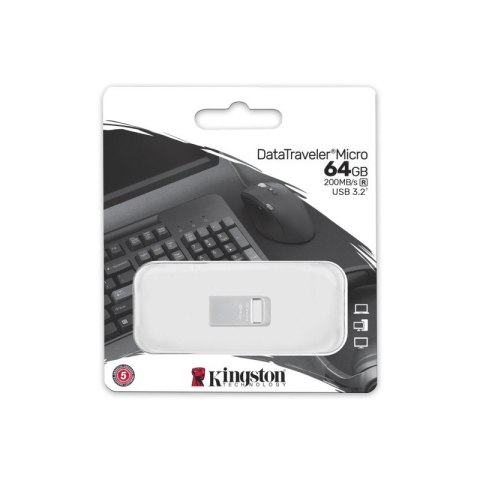 Kingston DataTraveler Micro - Pendrive 64 GB USB 3.2 200 MB/s Kingston DataTraveler Micro - Pendrive 64 GB USB 3.2 200 MB/s