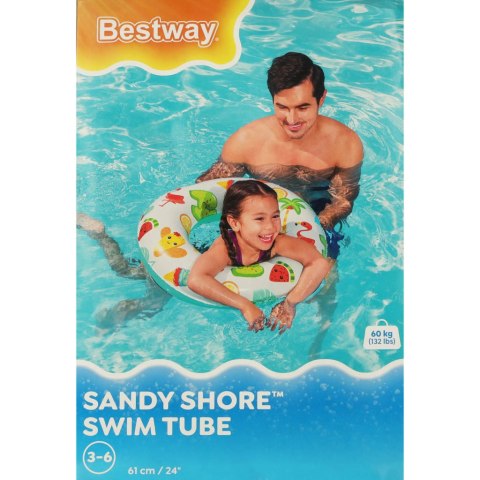 BESTWAY 36014 Koło do pływania dmuchane flamingi 3-6lat 60kg BESTWAY 36014 Koło do pływania dmuchane flamingi 3-6lat 60kg
