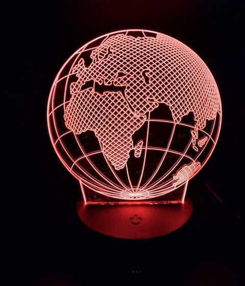 Lampka LED - Globus - 7 różnych kolorów - USB - P108 Lampka LED - Globus - 7 różnych kolorów - USB - P108