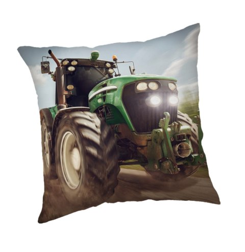 Poszewka dziecięca 45x45 Tractor zielony JF24