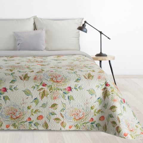 Narzuta dekoracyjna 200x220 Rosa róże kremowa kolorowa D91 Narzuta dekoracyjna 200x220 Rosa róże kremowa kolorowa D91