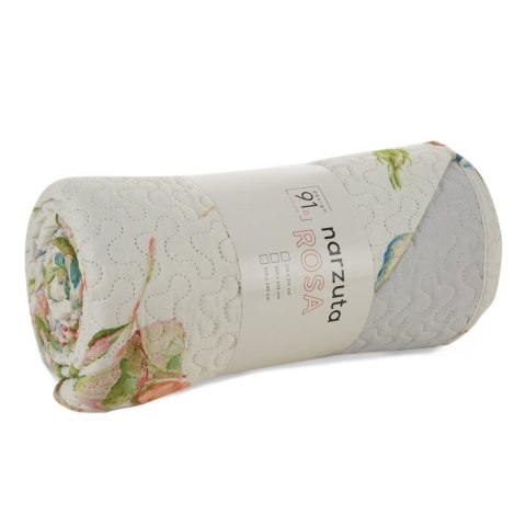 Narzuta dekoracyjna 200x220 Rosa róże kremowa kolorowa D91 Narzuta dekoracyjna 200x220 Rosa róże kremowa kolorowa D91