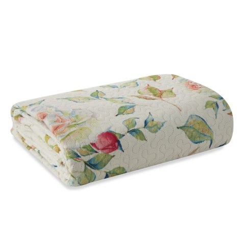Narzuta dekoracyjna 200x220 Rosa róże kremowa kolorowa D91 Narzuta dekoracyjna 200x220 Rosa róże kremowa kolorowa D91