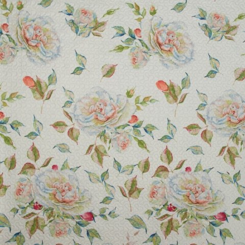 Narzuta dekoracyjna 200x220 Rosa róże kremowa kolorowa D91 Narzuta dekoracyjna 200x220 Rosa róże kremowa kolorowa D91
