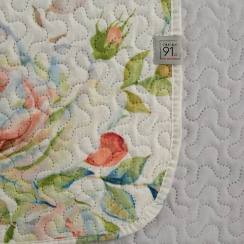 Narzuta dekoracyjna 200x220 Rosa róże kremowa kolorowa D91 Narzuta dekoracyjna 200x220 Rosa róże kremowa kolorowa D91