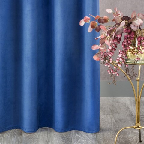 Zasłona gotowa na taśmie 135x270 Rosa granatowa welurowa D91 Zasłona gotowa na taśmie 135x270 Rosa granatowa welurowa D91