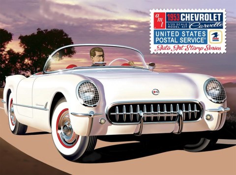 Model Plastikowy - Samochód 1:25 1953 Chevy Corvette (USPS Stamp Series)