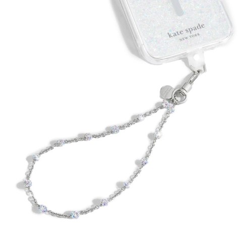 Kate Spade New York Universal Phone Charm Wristlet - Uniwersalna smyczka do telefonu (Dazzle Chain Silver)