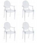 Krzesło BUSAN - transparentne x 4