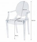 Krzesło BUSAN - transparentne x 4