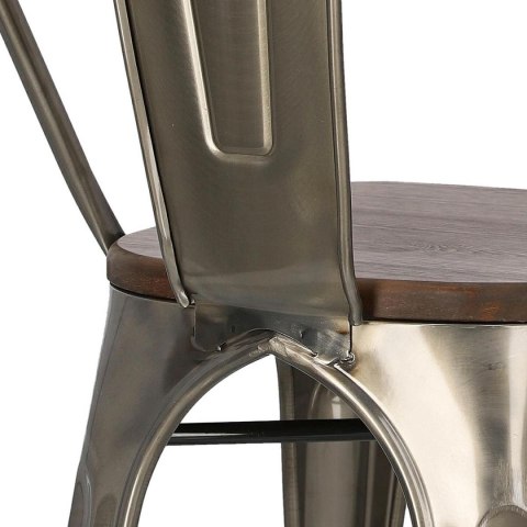 Krzesło Paris Wood metaliczne sosna orzech Krzesło Paris Wood metaliczne sosna orzech