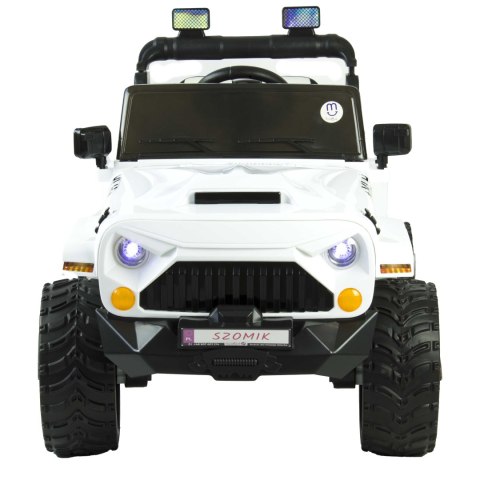 Auto na akumulator dla dzieci 4x4 skóra EVA pilot CAR-JM-17-BIAŁY Auto na akumulator dla dzieci 4x4 skóra EVA pilot CAR-JM-17-BIAŁY