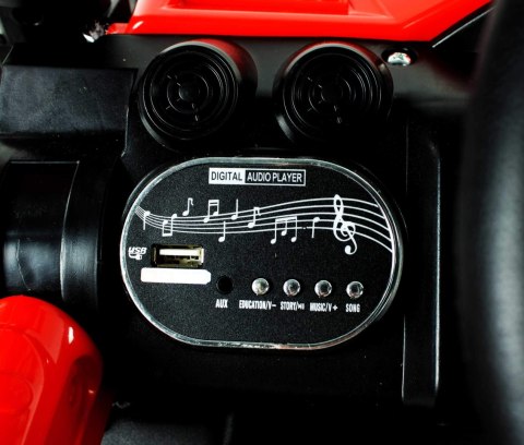 Auto na akumulator dla dzieci 4x4 skóra EVA pilot CAR-JM-6-CZERWONY Auto na akumulator dla dzieci 4x4 skóra EVA pilot CAR-JM-6-CZERWONY