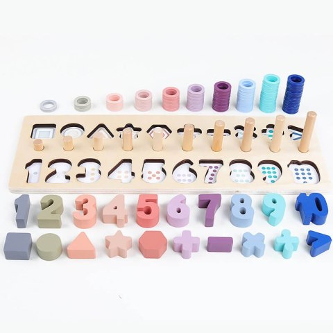 Montessori Puzzle CYFERKI DREWNO Trening MÓZGU Montessori Puzzle CYFERKI DREWNO Trening MÓZGU