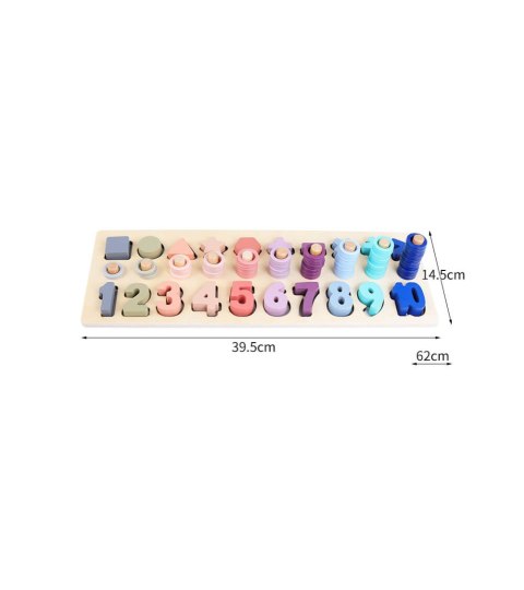Montessori Puzzle CYFERKI DREWNO Trening MÓZGU Montessori Puzzle CYFERKI DREWNO Trening MÓZGU