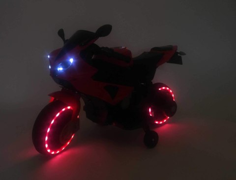 Motor na akumulator dla dzieci świecący MP3 LED MOTO-M-4-CZERWONY Motor na akumulator dla dzieci świecący MP3 LED MOTO-M-4-CZERWONY