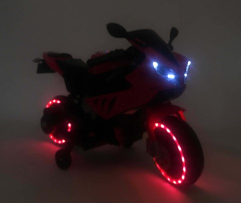 Motor na akumulator dla dzieci świecący MP3 LED MOTO-M-4-CZERWONY Motor na akumulator dla dzieci świecący MP3 LED MOTO-M-4-CZERWONY