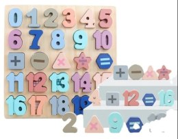 Puzzle Edukacyjne Drewniane Montessori z Cyframi