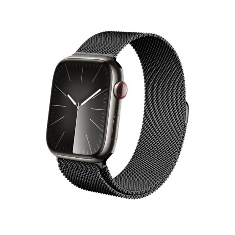 Crong Milano Steel - Pasek ze stali nierdzewnej do Apple Watch 42/44/45/49 mm (grafitowy)