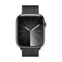 Crong Milano Steel - Pasek ze stali nierdzewnej do Apple Watch 42/44/45/49 mm (grafitowy)