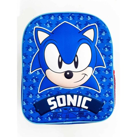 Plecak 3D do przedszkola Sonic 1 niebieski P24