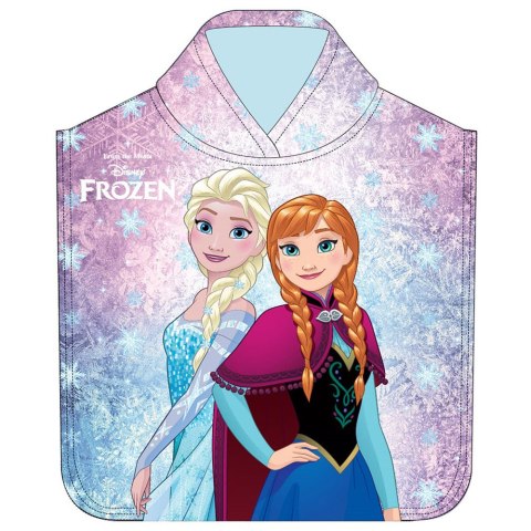 Poncho dla dzieci 50x100 Frozen Anna Elza różowy ręcznik z kapturem dziecięcy S24