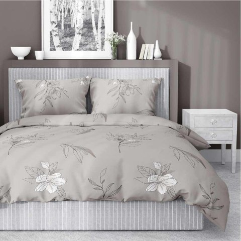 Pościel satynowa 220x200 beżowa kwiaty 4916 A Home Satin 80 Pościel satynowa 220x200 beżowa kwiaty 4916 A Home Satin 80