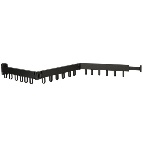 Suszarka na pranie wieszak ścienny składany czarny 114cm Suszarka na pranie wieszak ścienny składany czarny 114cm