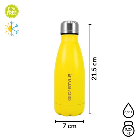 Butelka termiczna 0,35L Kamai Gio Style, stal nierdzewna, żółta Butelka termiczna 0,35L Kamai Gio Style, stal nierdzewna, żółta