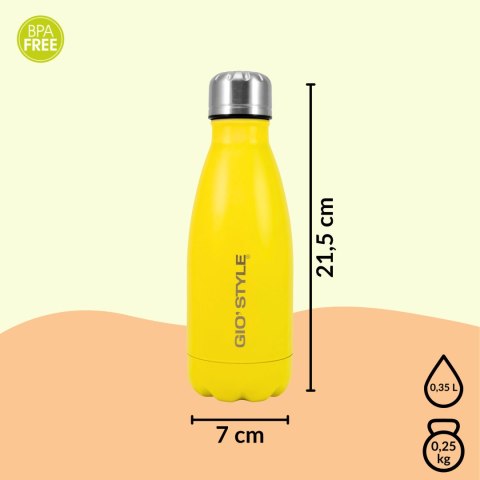 Butelka termiczna 0,35L Kamai Gio Style, stal nierdzewna, żółta Butelka termiczna 0,35L Kamai Gio Style, stal nierdzewna, żółta