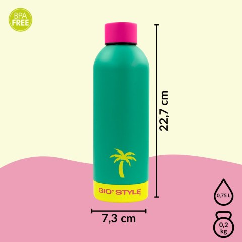 Butelka termiczna 0,75L Kamai Gio Style, stal nierdzewna, zielona Butelka termiczna 0,75L Kamai Gio Style, stal nierdzewna, zielona