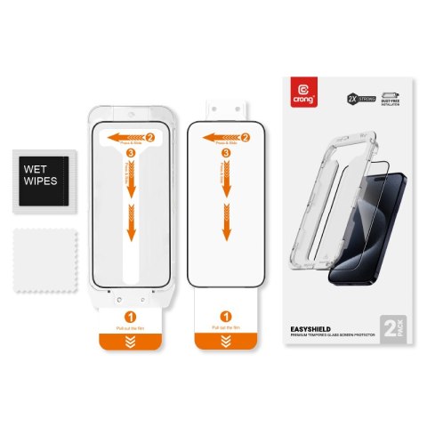 Crong EasyShield 2-Pack - Szkło hartowane iPhone 14 Pro (2 sztuki)