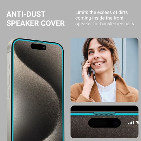 Crong EasyShield 2-Pack - Szkło hartowane iPhone 15 (2 sztuki) Crong EasyShield 2-Pack - Szkło hartowane iPhone 15 (2 sztuki)