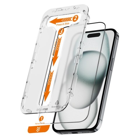 Crong EasyShield 2-Pack - Szkło hartowane iPhone 15 (2 sztuki) Crong EasyShield 2-Pack - Szkło hartowane iPhone 15 (2 sztuki)