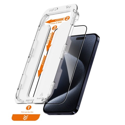 Crong EasyShield 2-Pack - Szkło hartowane iPhone 15 Pro (2 sztuki) Crong EasyShield 2-Pack - Szkło hartowane iPhone 15 Pro (2 sztuki)