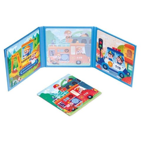 Magnetyczna książeczka puzzle 3w1 - Zawody Magnetyczna książeczka puzzle 3w1 - Zawody