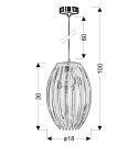 Abuko zwis 1x60W E27 brązowy mały