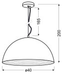 Amalfi zwis 40 1x60W E27 miedziany