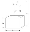 Basic zwis 30 1x60W E27 brązowy