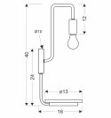 Bipi lampa kinkiet czarno złoty 1x40W E14 z włącznikiem