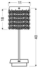 Classic lampka gabinetowa 1x40W G9 czerwona