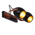 Anica lampa sufitowa listwa czarny 2x40W E14 odbłyśnik złoty