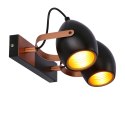 Anica lampa sufitowa listwa czarny 2x40W E14 odbłyśnik złoty