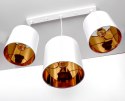 Atlanta lampa wisząca biały 3x40W E27 abażur biały