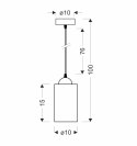 Bistro lampa wisząca czarny 1x40W E27 klosz brązowy